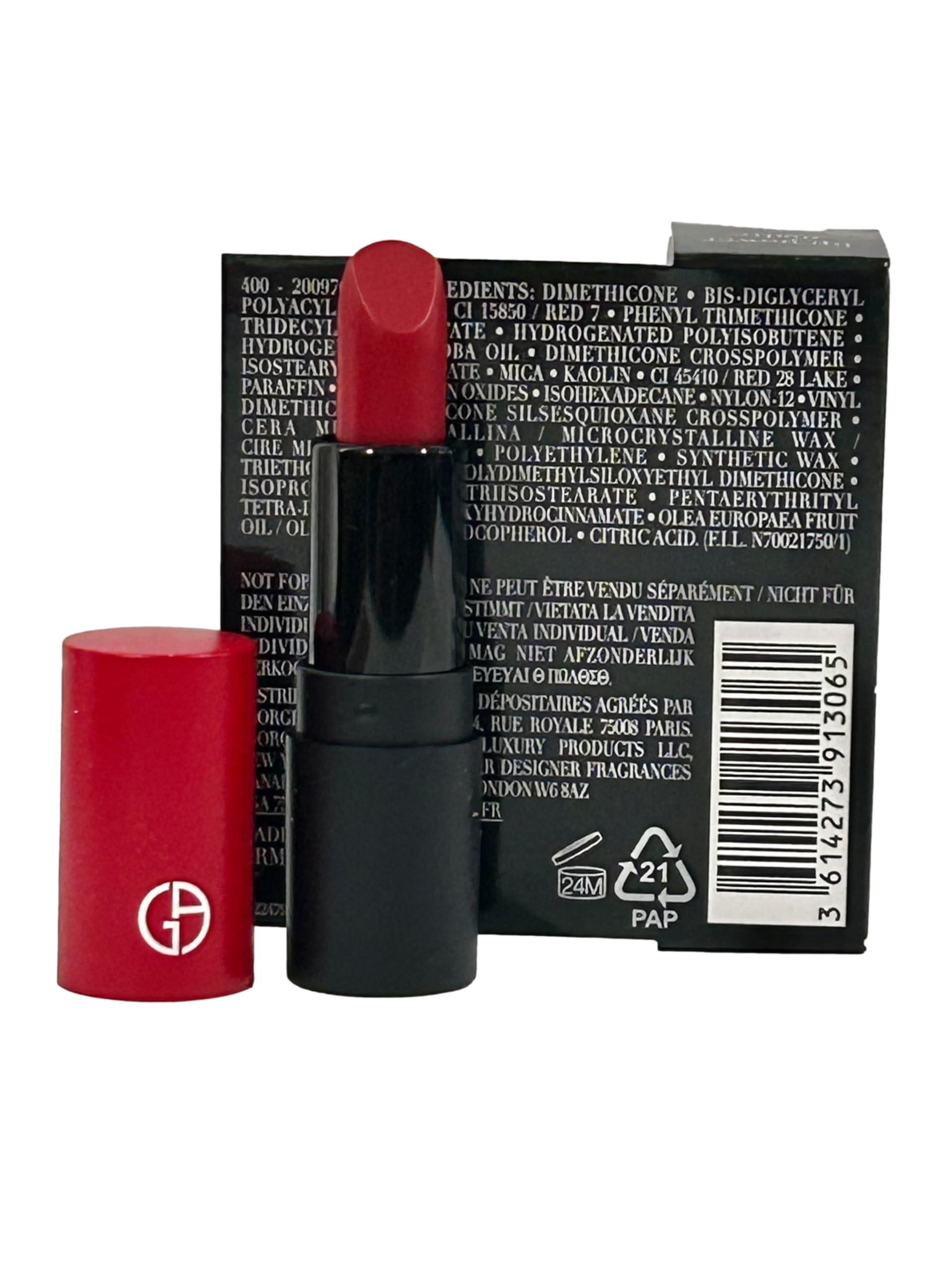 GIORGIO ARMANI GIORGIO ARMANI Lipstick MINI (red) Lip Power Matte Color # 400 (looks RED) - 1.4 g / 0.04 oz (MINI/SMALL/SAMPLE SIZE/TRAVEL SIZE) - 3065