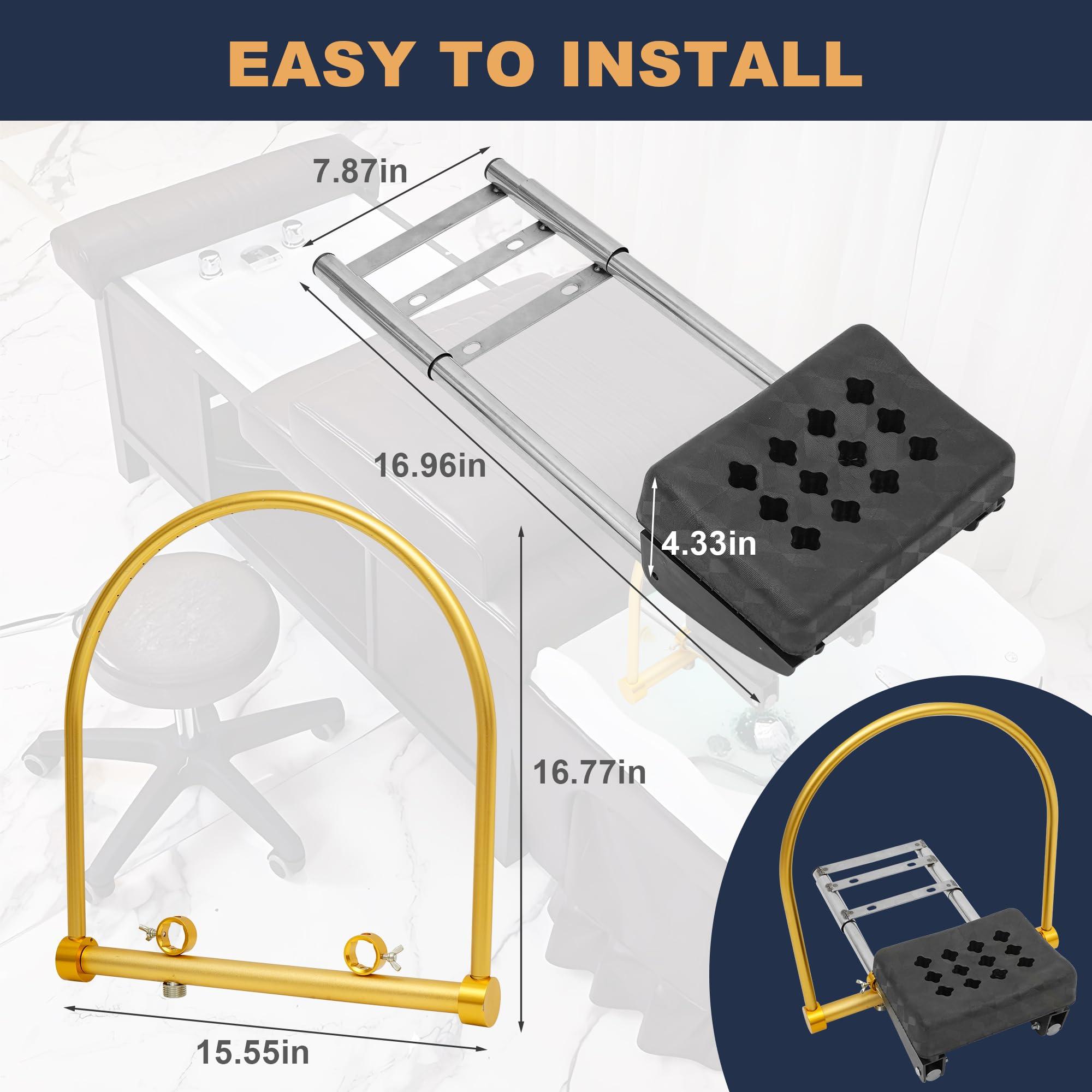 yeshine Water Circulation Rack with Pillow Kit, Head Spa Equipment Frame with Outlet Holes, Head Spa Waterfall Equipment, Water Circulation Frame for Most Salon Massage Hair Shower Shampoo Bed Accessories