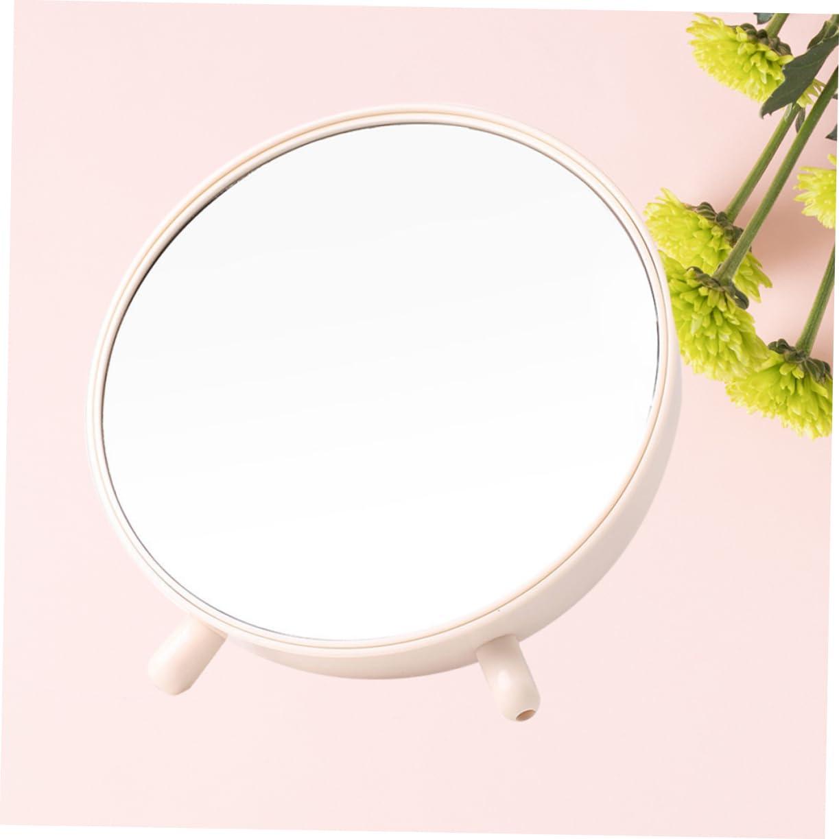 OHPHCALL OHPHCALL Makeup Vanity Mirror Desktop Storage Vanity Mirror Beige Gofts Onesis