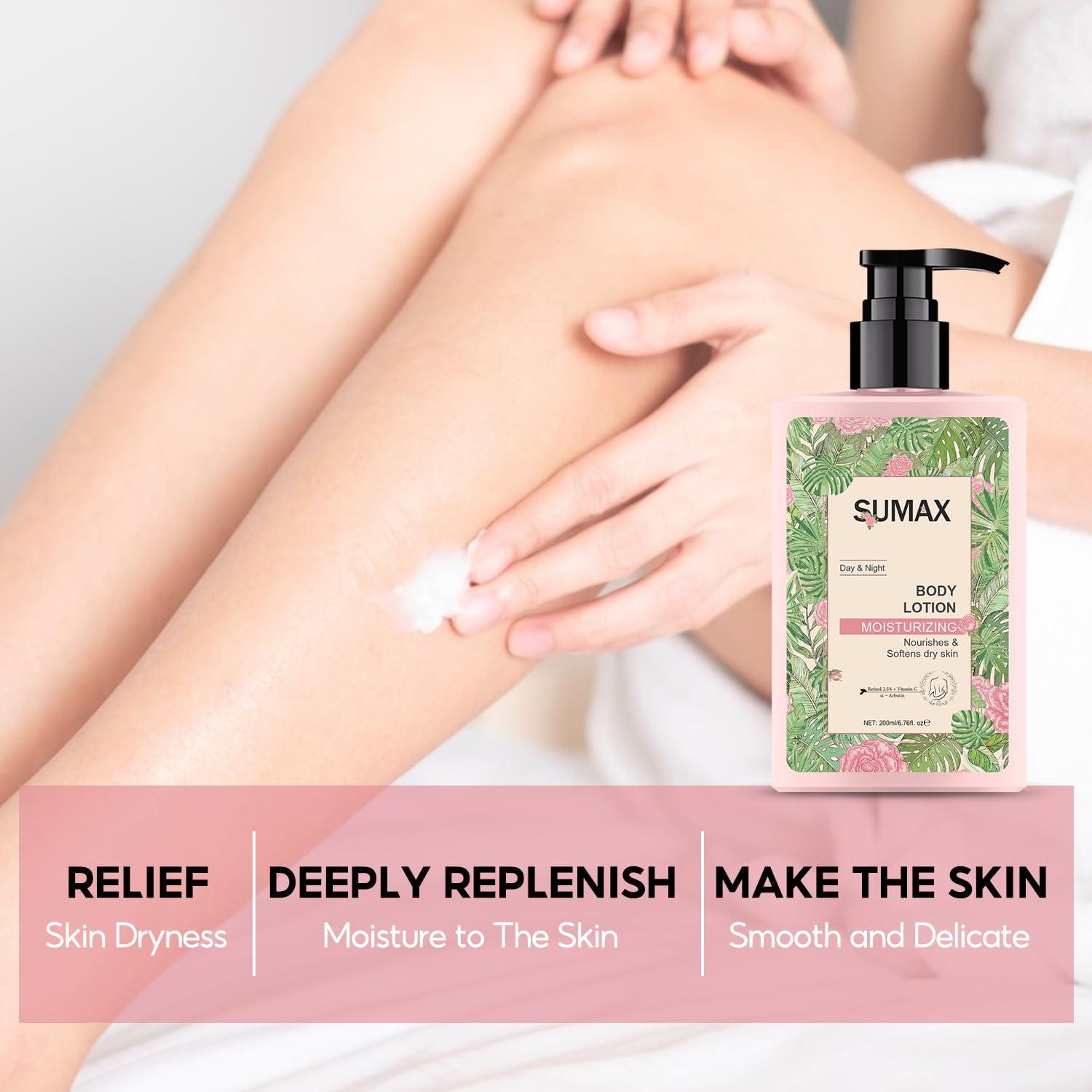 Sumax Sumax Body Moisturizer Lotion Natural Formula Fast Absorption Nourishing & Moisturizing Body Lotion Prevent & Repair Dry Skin for Women and Men