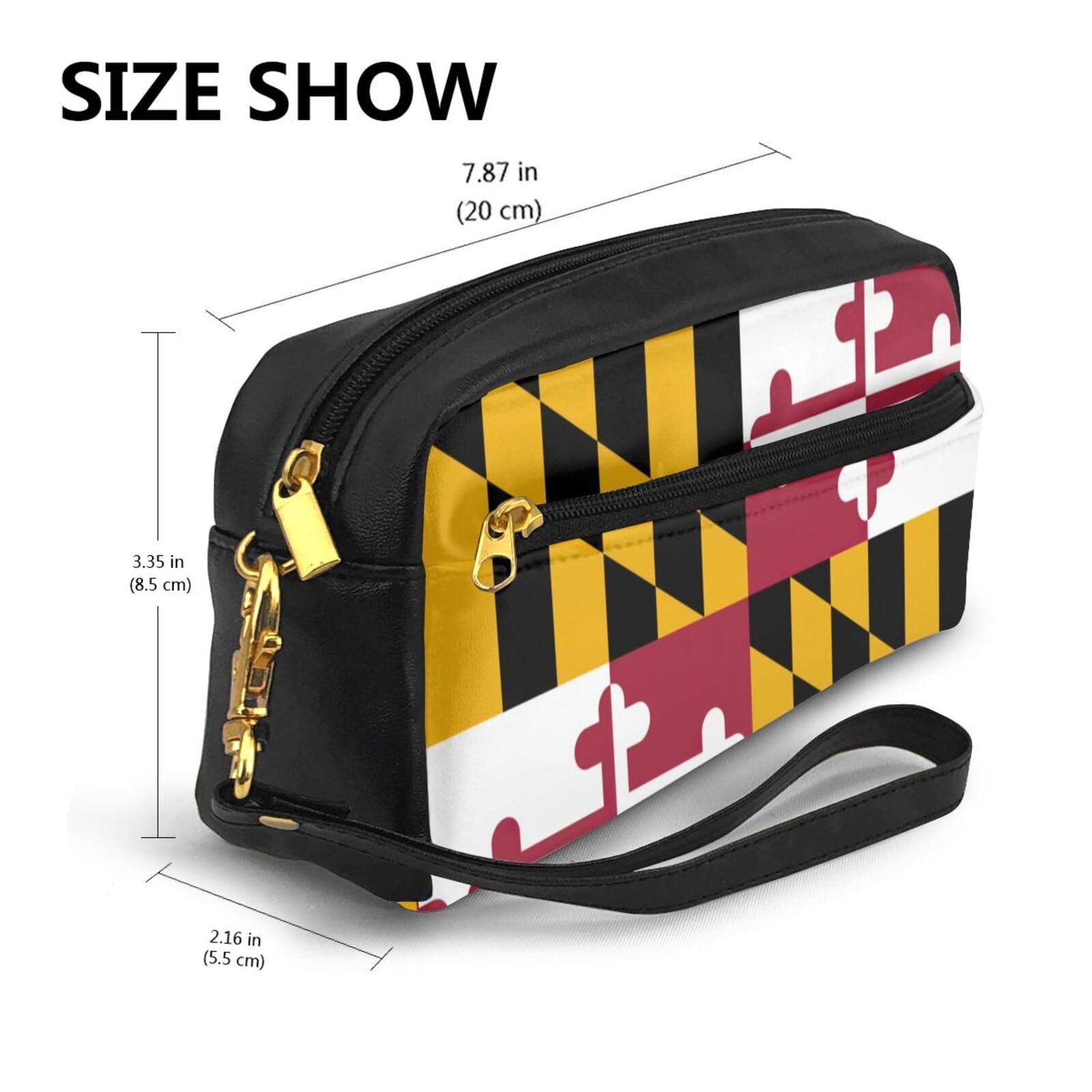 DRTGEDS DRTGEDS Maryland State Flag Cosmetic Bags For Womem,Travel Toiletry Bag Accessories Organizer Zipper Pouch Gift Idea