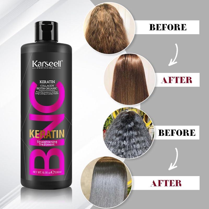 Karseell Karseell Brazilian Keratin Treatment Complex Blowout Collagen BIotin Organic Care 16.9 fl oz 500ml Hair Straightening Conditioner