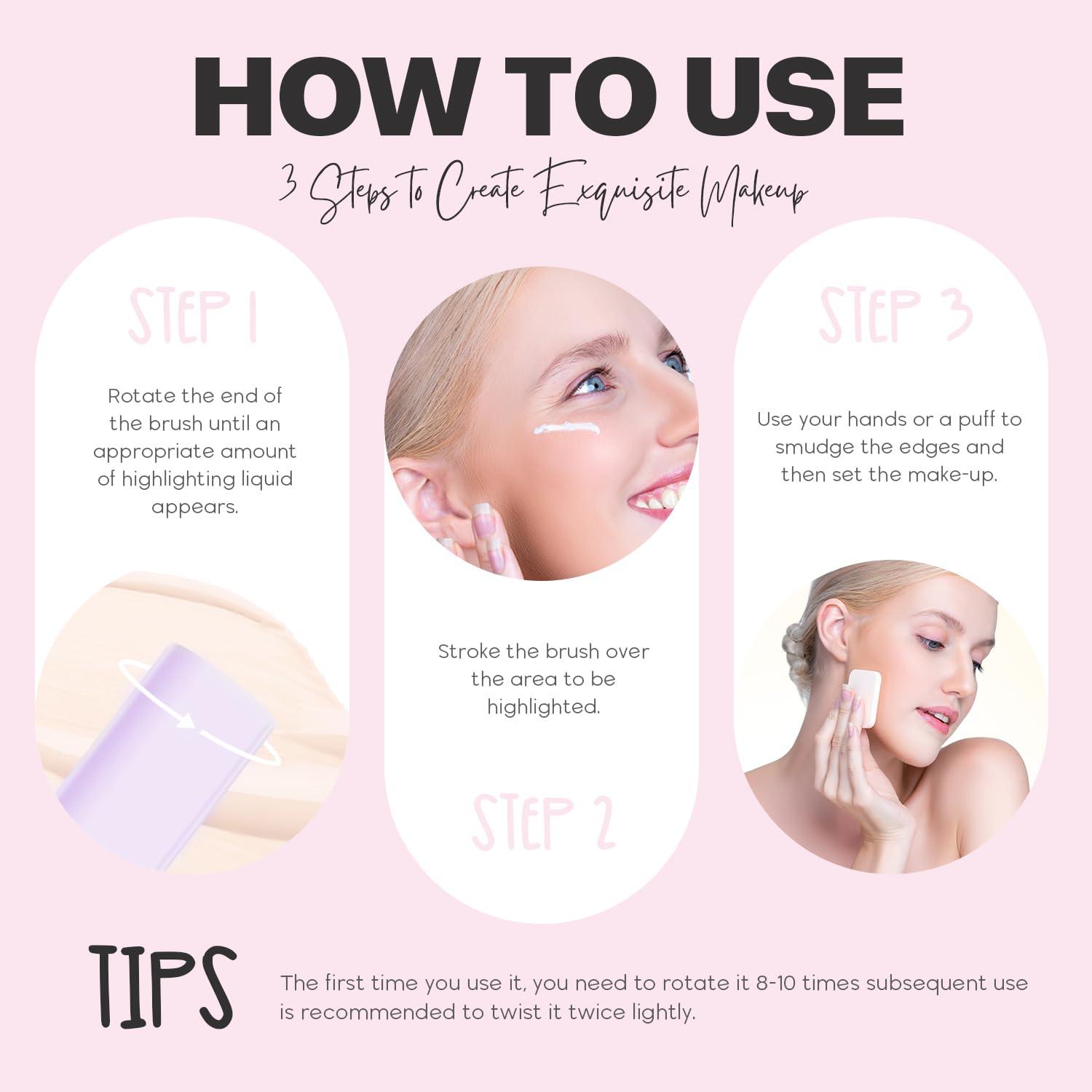 VIOLA HOUSE VIOLA HOUSE Highlighter Makeup Pencil, Matte Highlighter For Face Brightening, Use As a Highlighter, Eyeshadow Pencil or Concealer For Shade,Define Or Highlight Eyes (Violet, 5ml/0.17fl.oz)