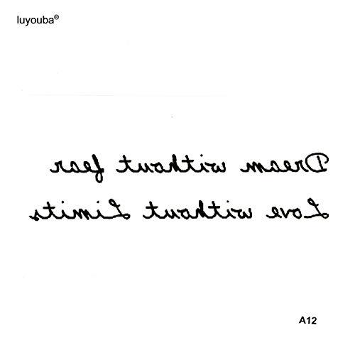 Generic Dream Without Fear Waterproof Temporary Tattoos Men Temporary Tatoo Tatouage Temporaire Henna Tattoo Sleeve