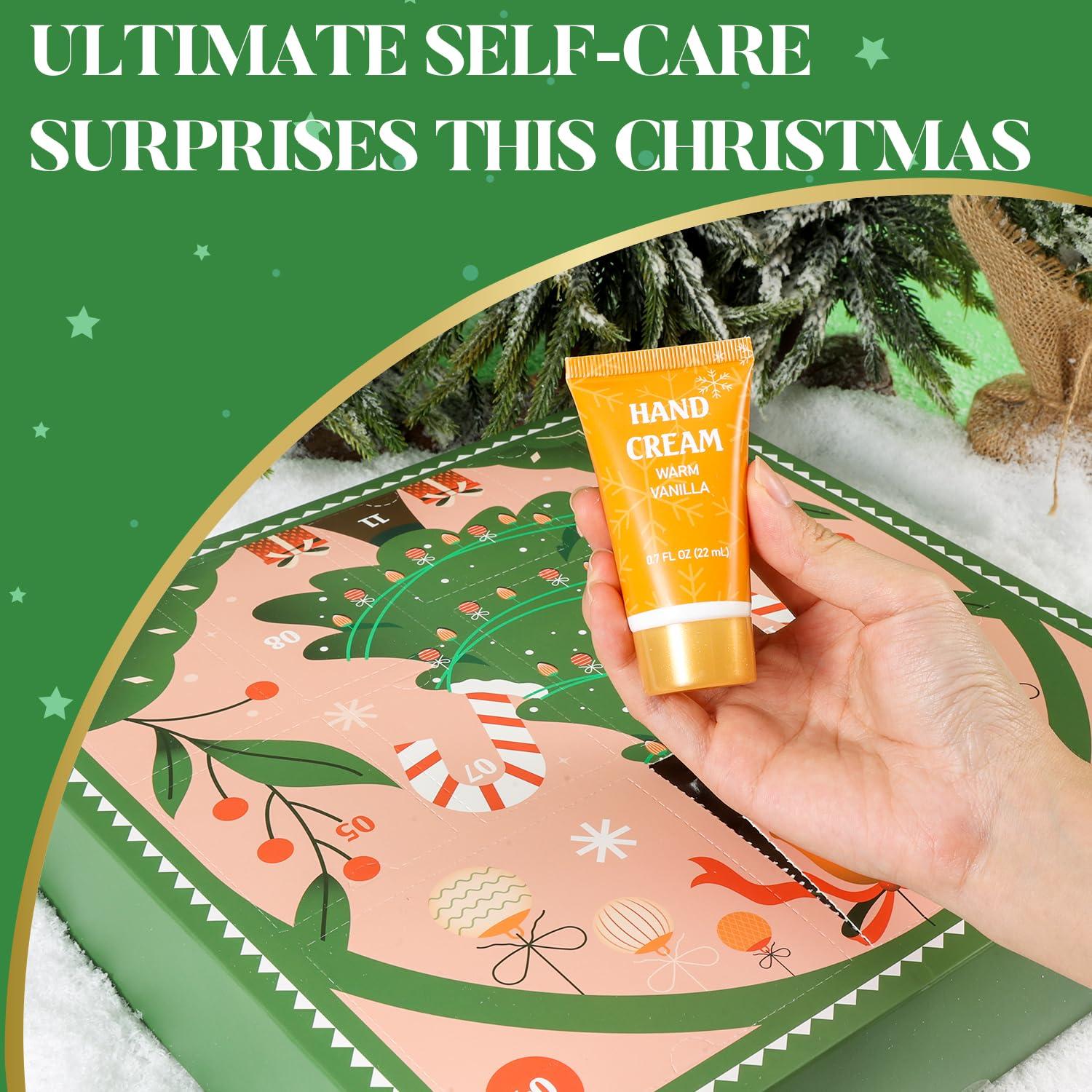 BODY & EARTH Advent Calendar 2024 12 Days of Christmas Advent Calendar for Women, BODY & EARTH Holiday Gift Baskets with Snowman Bath Bomb, Hand Cream, Body Lotion, New Year Bath Set for Women