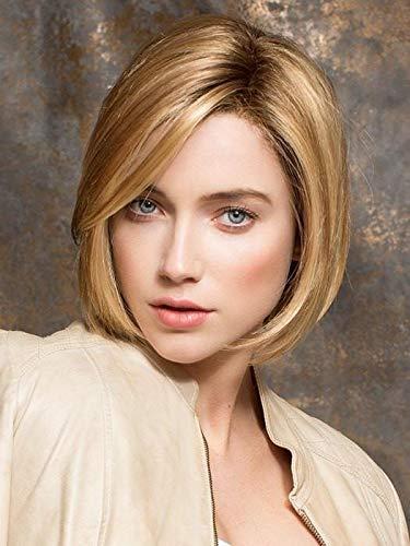 Ellen Wille & Maxwigs Elite Petite Cap Wig Color Mocca Mix - Ellen Wille Wigs 9" Chin Length Chic Synthetic Hand-Tied Lace Front Monofilament Part Lightweight Bundle MaxWigs Hairloss Booklet