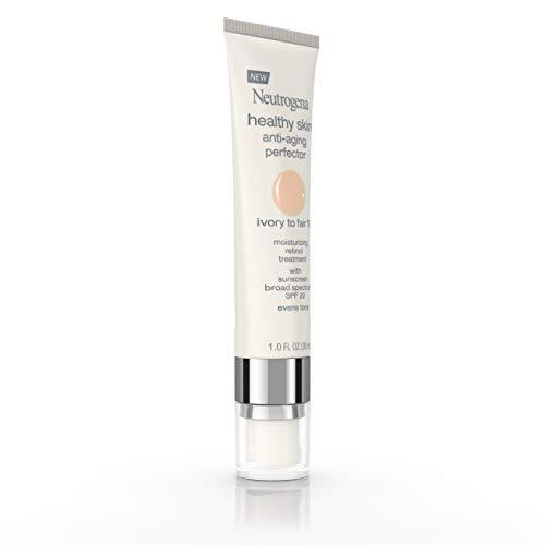 Neutrogena Neutrogena Healthy Skin Anti-Aging Perfector Tinted Facial Moisturizer and Retinol Treatment with Broad Spectrum SPF 20 Sunscreen with Titanium Dioxide, 10 Ivory to Fair, 1 fl. oz