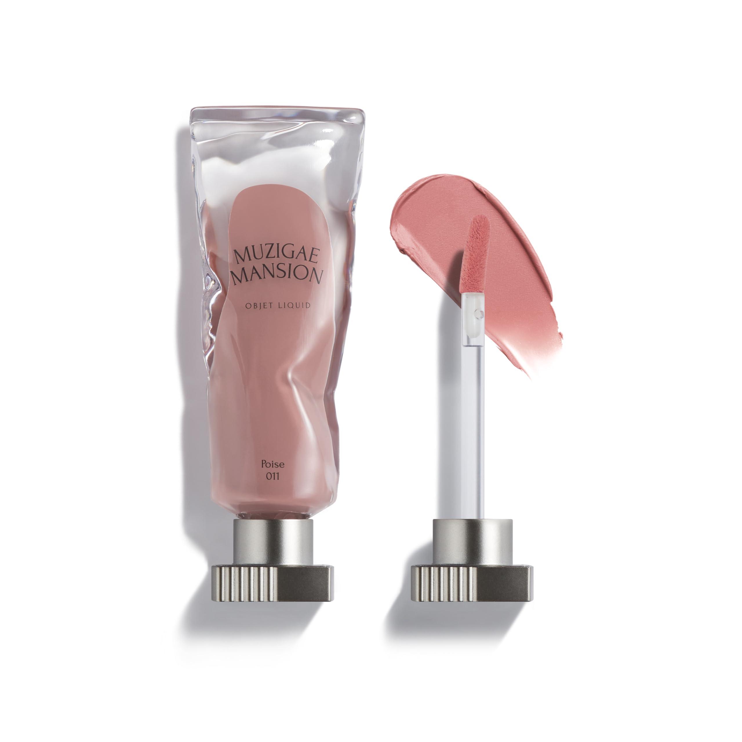 MUZIGAE MANSION MUZIGAE MANSION Objet Lip Stain (Unique Paint Tube Design) Velvet Matte Tint, Long-Lasting Waterproof Lipstick, Hydrating Korean Makeup, Red & Rose Gloss, K-Beauty Tinted Lipstain (11 POISE)