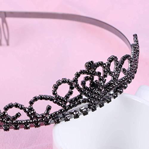 NCRD NCRD Queen Crown, Alloy Crowns Princess Crown Bridal Crowns Tiaras for Women Girls Bridal Wedding Prom Birthday Party (Black)