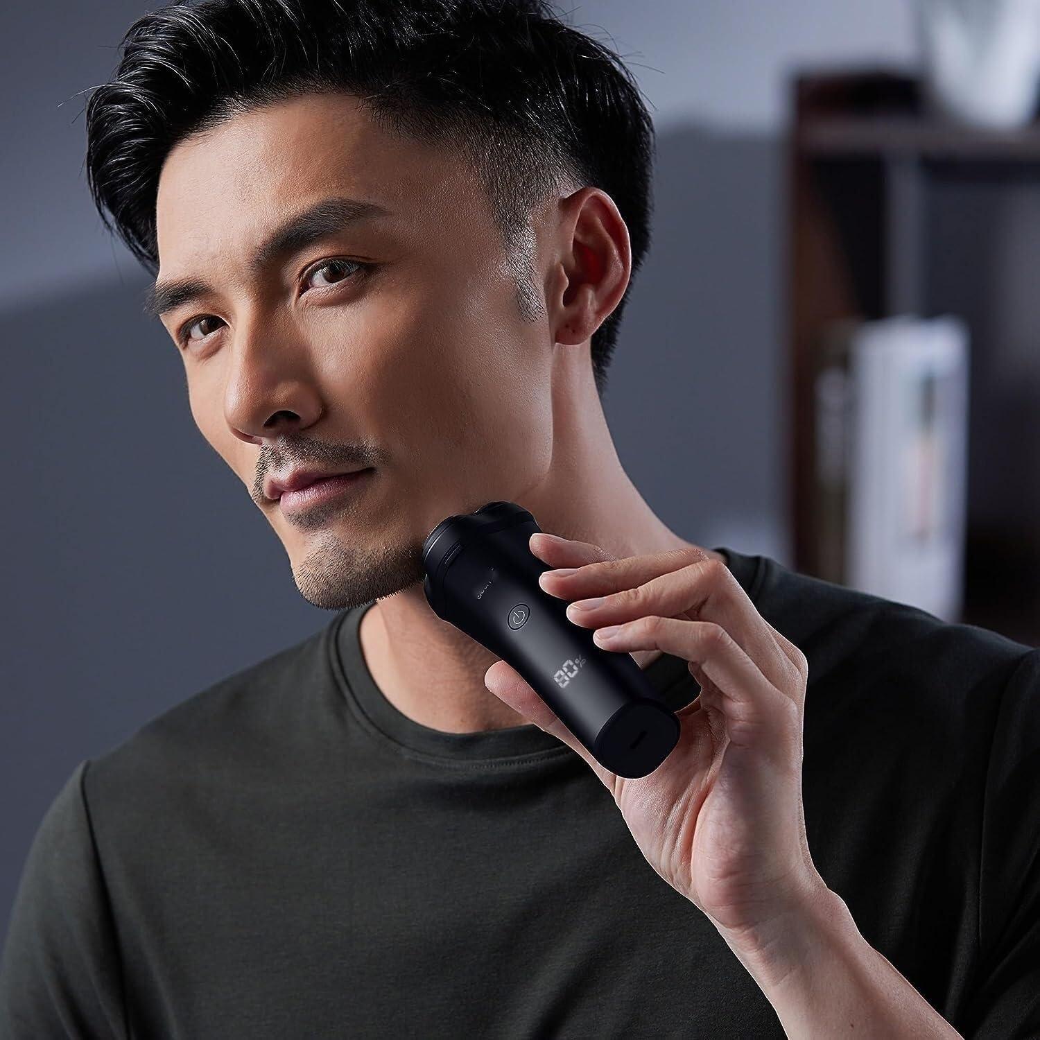 WEedsy WEedsy Electric Shavers for Men, Rechargeable IPX7 Waterproof Electric Shaver Men's Rotary Shavers Electric Shaving Razors with LED Smart Screen