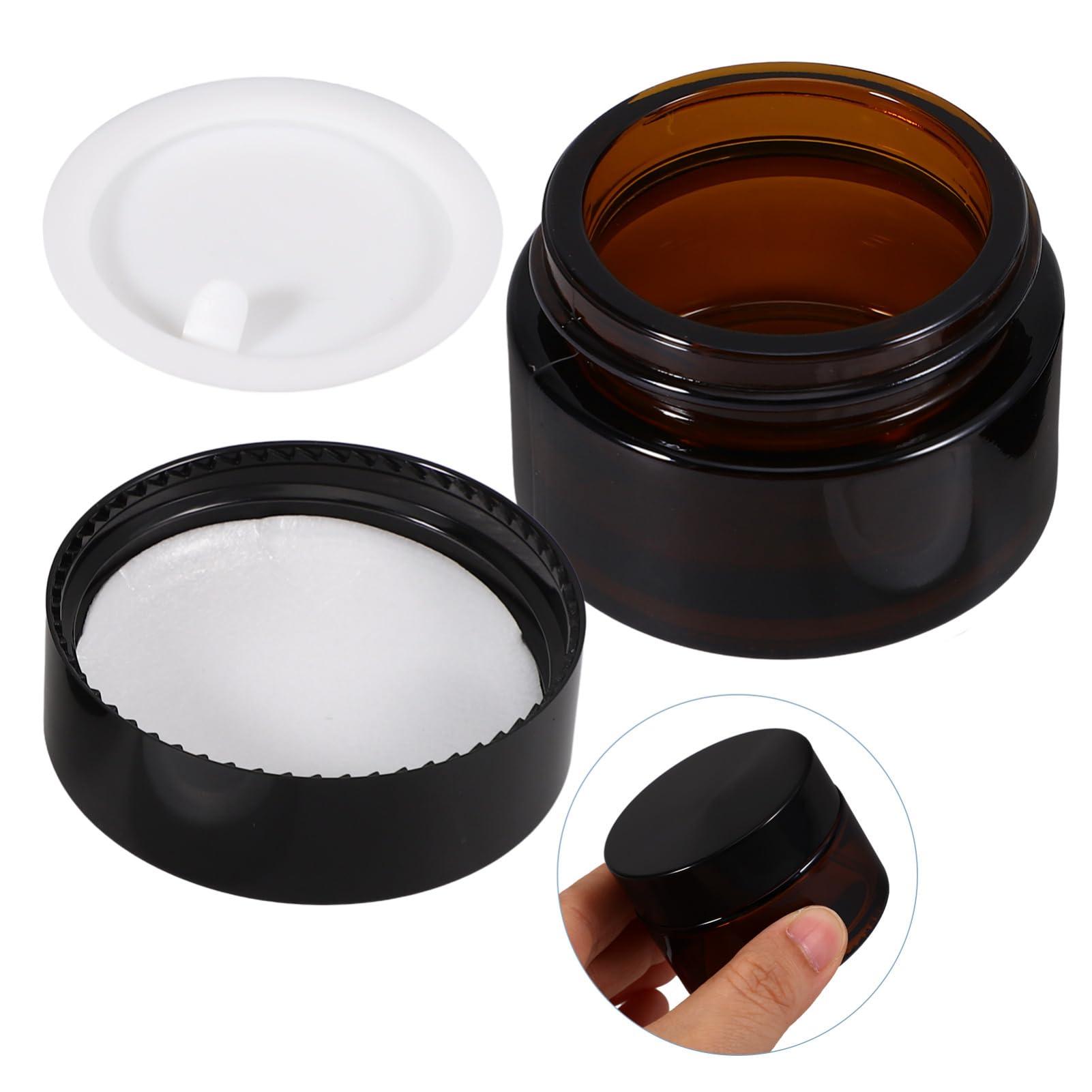 BUGUUYO BUGUUYO Body Butter Containers Cream Jars Travel Size 6pcs Skincare Jars Black Caps Refillable