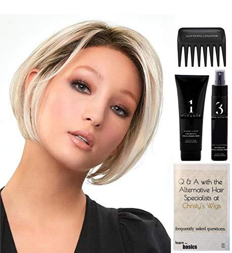 Jon Renau & Christy's Wigs Bundle - 5 item: Ignite Petite Wig by Jon Renau, Christy's Wigs Q & A Booklet, 2oz Travel Size Wig Shampoo, HD Smooth and Wide Tooth Comb - Color: FS26/31