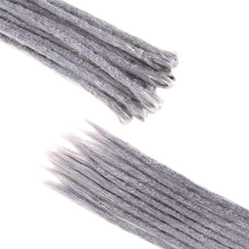 Aosome Aosome Dreadlocks Extensions 20Pcs Handmade Dreads Extensions Crochet Synthetic Dreads 20inch Deep Grey