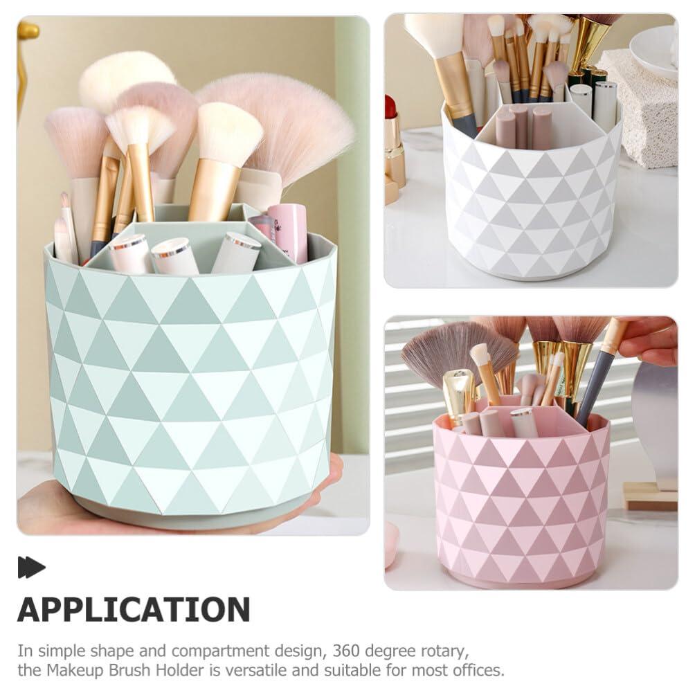 Cabilock Cabilock Desk Top Shelf Stand 3pcs Makeup Brush Holder Organizer PP Rotating Pen Holder Desktop Stationary Organizer Storage Cup for Lipsticks Comb Beauty Tool Lipstick Kit