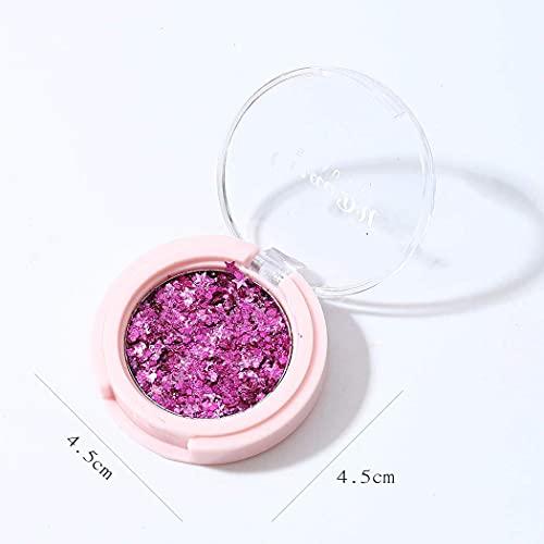 Edanta Edanta Glitter Eye shadow Shimmer Eyeshadow High Pigment Eyeshadows Waterproof Long lasting Eyes Makeup Colorful Party Cosmetics Halloween Eyeshadows for Women and Girls Pack of 1 (Pink 6)