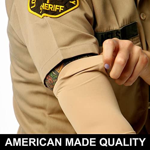Tat2X Tat2X Ink Armor Premium 3/4 Arm Tattoo Cover Up Sleeve - No Slip Gripper - U.S. Made - Light - ML (single arm/elbow sleeve)