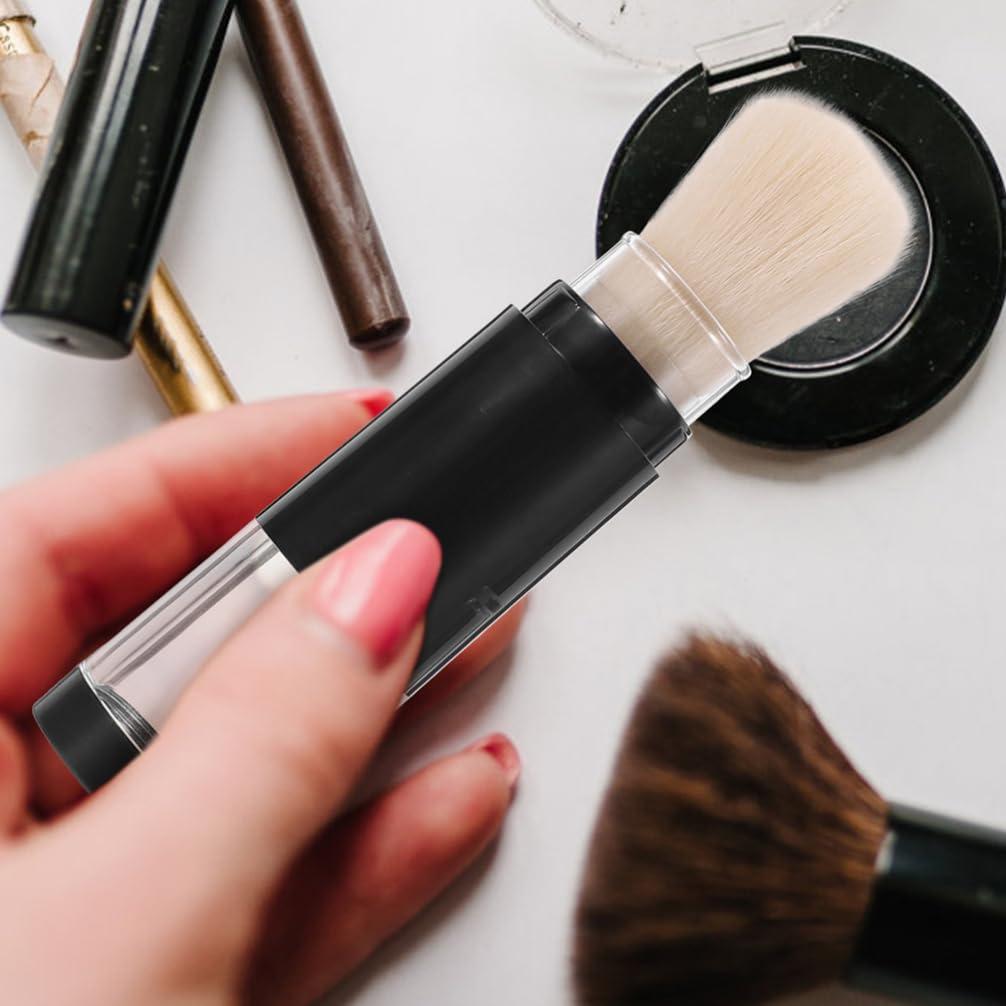 Healeved Healeved 2PCS Powder Brushes Retractable Blush Brush Makeup Brush Travel Foundation Brush with Refillable Bottle