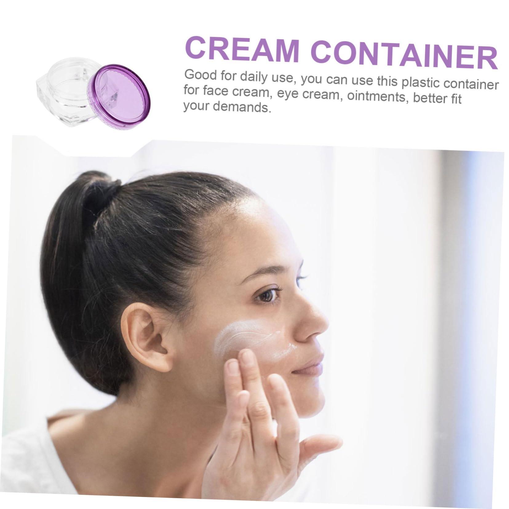 WOONEKY WOONEKY Travel-Sized Cream Containers 5g Empty Cream Jars Portable Refillable Plastic Cream Storage for Face Creams