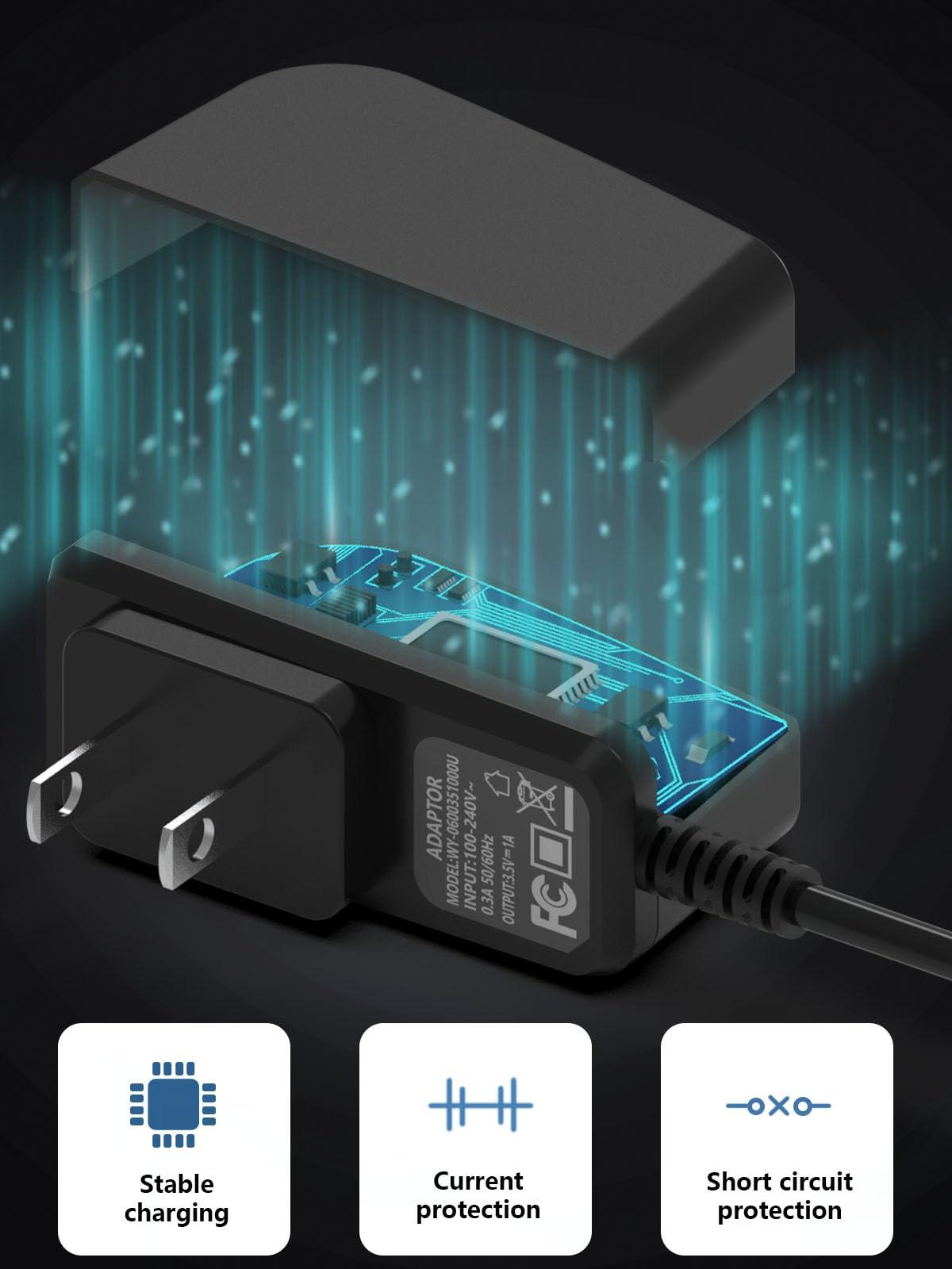 Mixyaceh Wahl Charger for Wahl 9649 Wahl Color Pro Cordless Rechargeable Hair Clipper & Trimmer Replacement Black 3.5V 1A Wahl Clipper Charger Cord Long 6FT- AC Adapter UL Listed