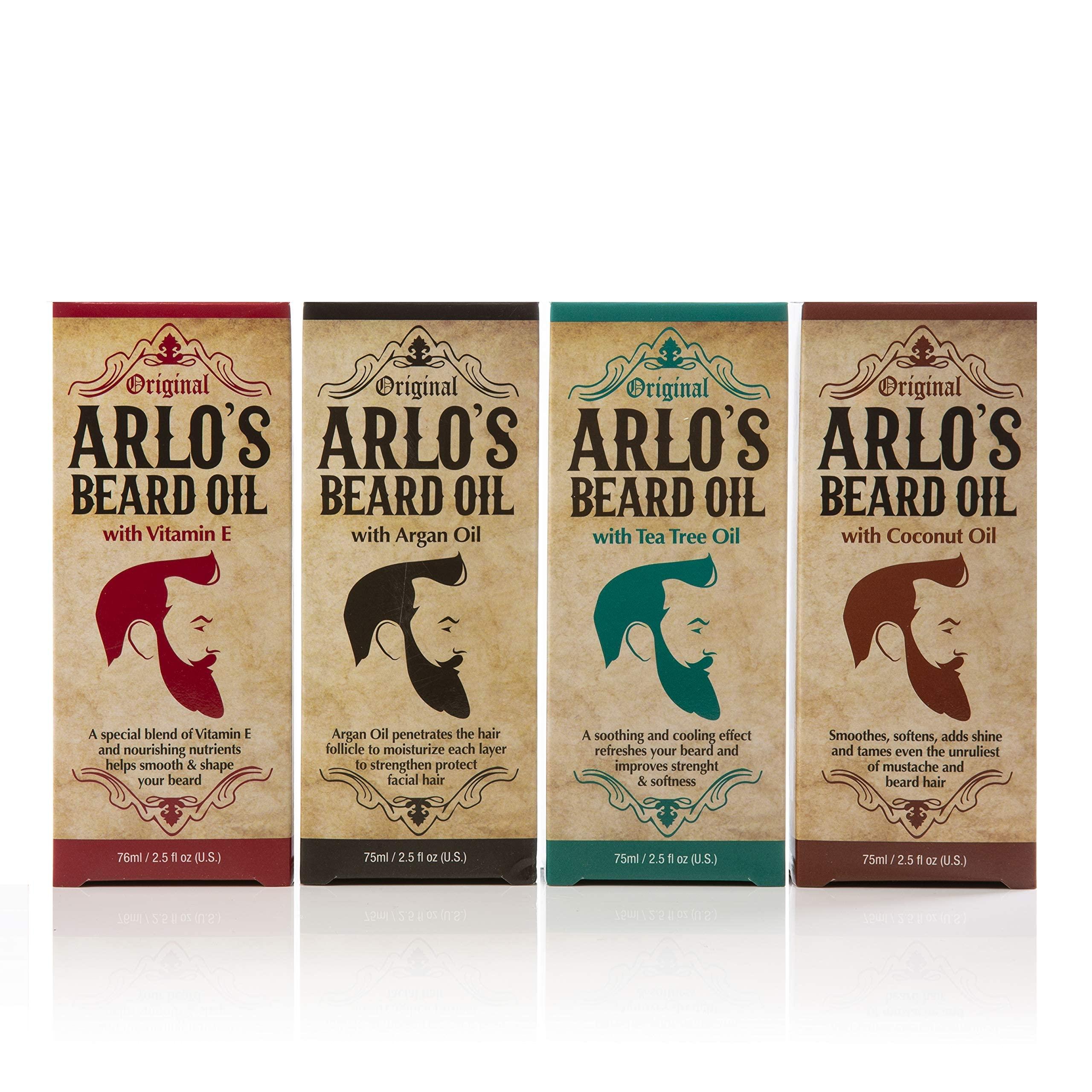 Arlo's Arlo\'s 2-in-1 Beard Wash and Conditioner 12 oz. with 4-PC Beard Oil Variety Pack