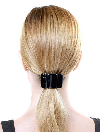 Allure Style Accessories Linziclip Hair Jawclip Midi Black Solid Bundle, 2-Pack