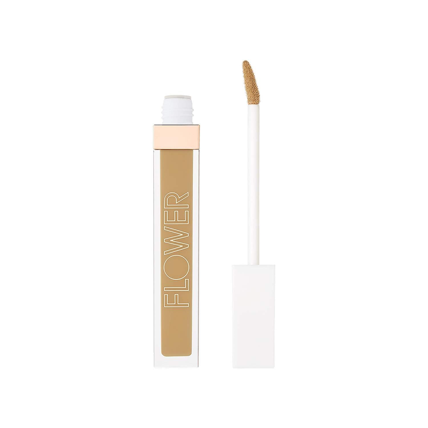 FLOWER BEAUTY FLOWER BEAUTY By Drew Barrymore Light Illusion Full Coverage Concealer - Diffuse Dark Under Eye Circles + Blurs Blemishes - Weightless Formula + Crease Proof Makeup (Deep)