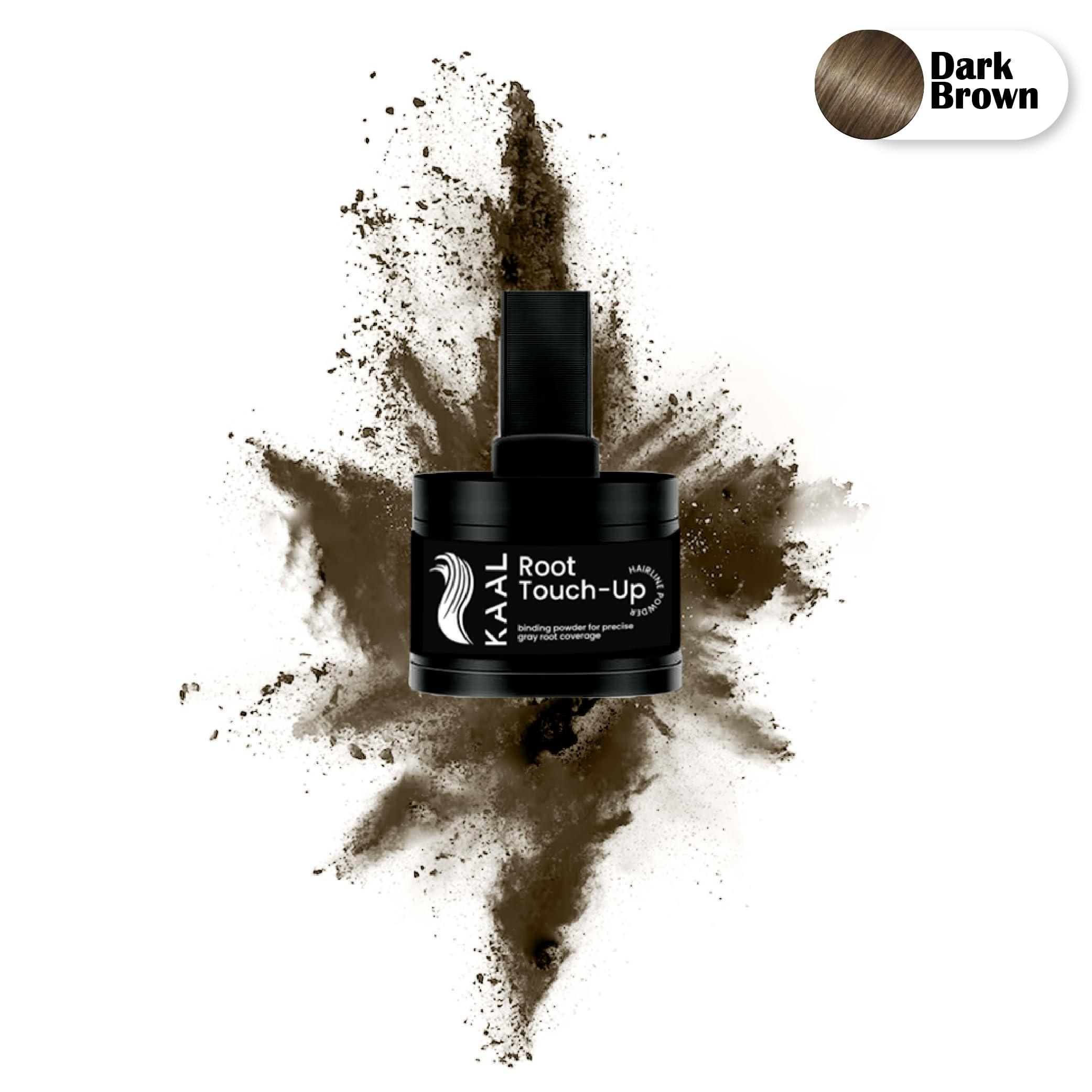 KAAL KAAL Hair Fiber, Hair Fibers for Thinning Hair for Women & Men, (0.97 oz, Dark Brown) Hair Building Fibers + Root Touch Up Hair Powder (Dark Brown)