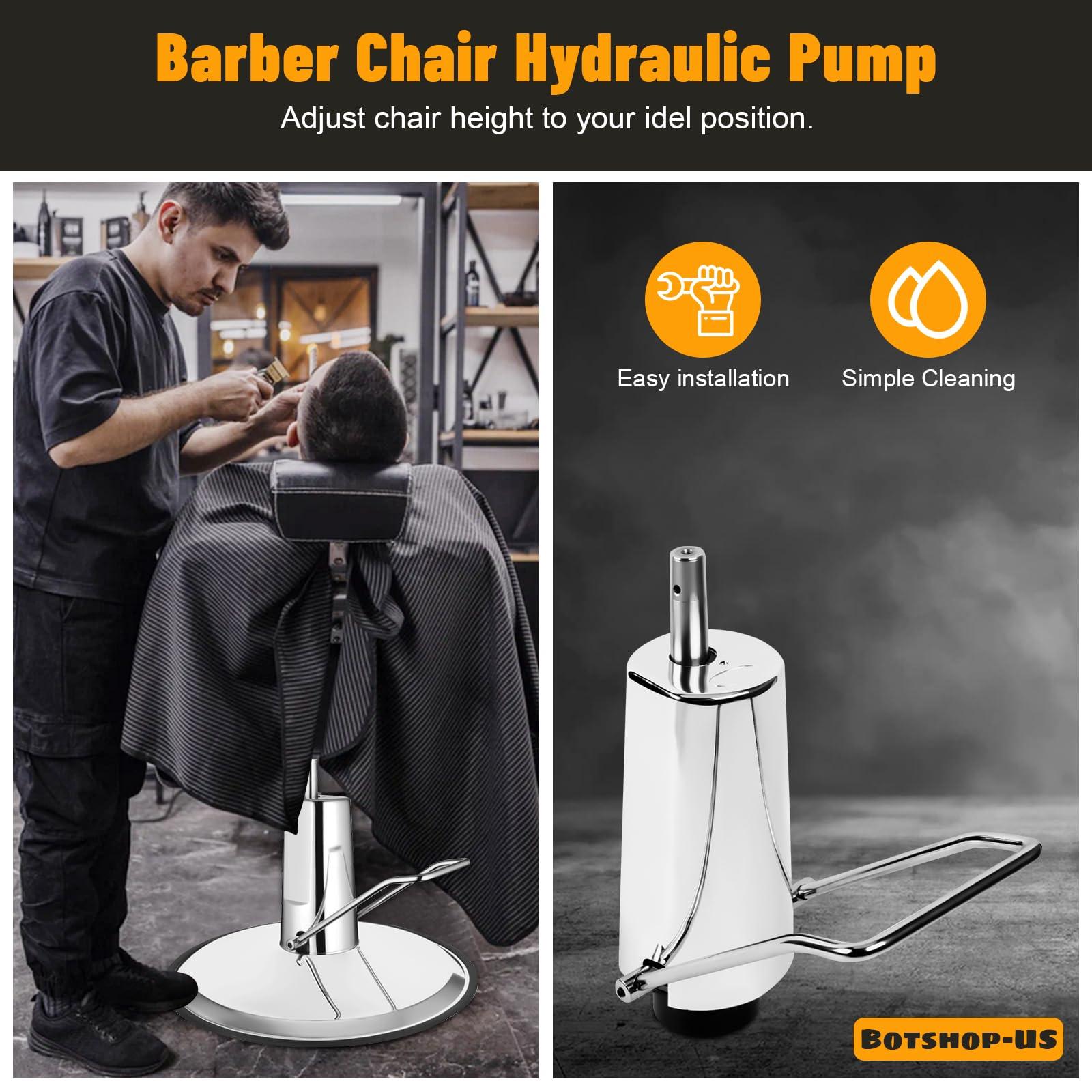 Gdrasuya10 Gdrasuya10 Barber Chair Replacement Hydraulic Pump with 23 Inch Base Heavy Duty Hydraulic Pump for Barber Salon Chair 4 Screw Pattern 440lbs Weight Capacity (Adjustable Height: 11cm/4.3inch)
