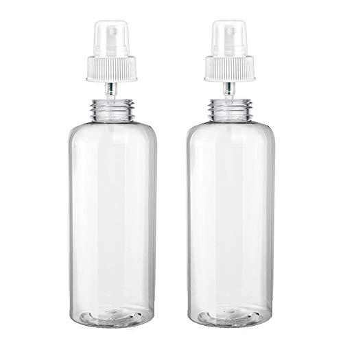 AllTopBargains AllTopBargains 12PC Empty Plastic Clear Bottles 100ml Dispensing Cap Spray Mist Travel Size TSA