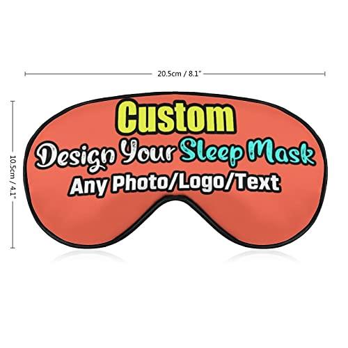 HXHX HXHX Custom Sleep Mask Add Funny Design, Personlized Photo Sleeping Mask Customizable Gifts, Custom Text Eye Mask Adjustable and Soft Tomato Style36