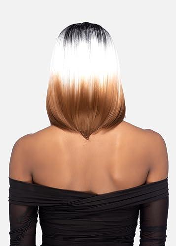 Vivica A Fox Hair Vivica A. Fox BEVERLEY, SYNTHETIC HAIR, Natural Baby Lace Wig, Color P4/27/30, Piano color, Medium, Dark brown(#4),Honey blonde(#27), Copper blonde(#30)