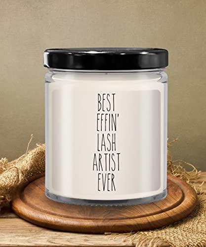 Cute But Rude Cute But Rude Gift for Lash Artist Best Effin' Lash Artist Ever Candle 9oz Vanilla Scented Soy Wax Blend Candles Funny Coworker Gifts