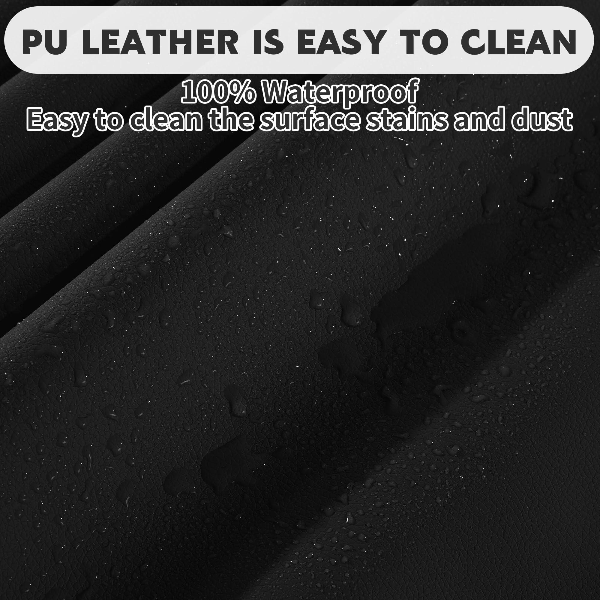 BALAPET BALAPET Lash Bed Sheets Non-Sticky Sugaring and Waxing Pad Wipeable and Waterproof PU Leather Massage Table Cover Suitable for Grafting Eyelash Beds Massage Tables,SPA,Beauty(Black)