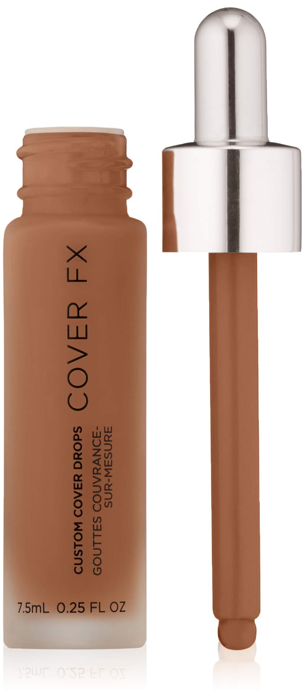 Cover FX COVER FX Custom Cover Drops, Multi-Use Shade-Adjusting Liquid Foundation and Concealer Makeup, Vegan & Cruelty-Free Lightweight Skin Enhancer, 0.25 Fl Oz, N Deep 3