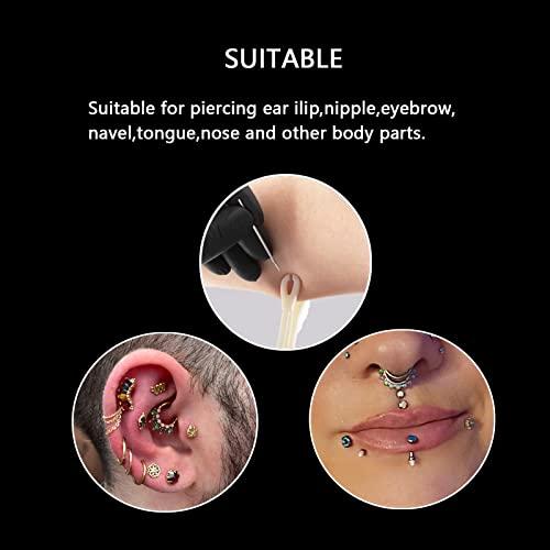 WOLAYI Piercing Needles,40PCS 13G Stainless Steel Sterile Disposable Surgical Steel Piercing Needles for Belly Navel Nipple Tongue Ear Piercing Needle(13G)