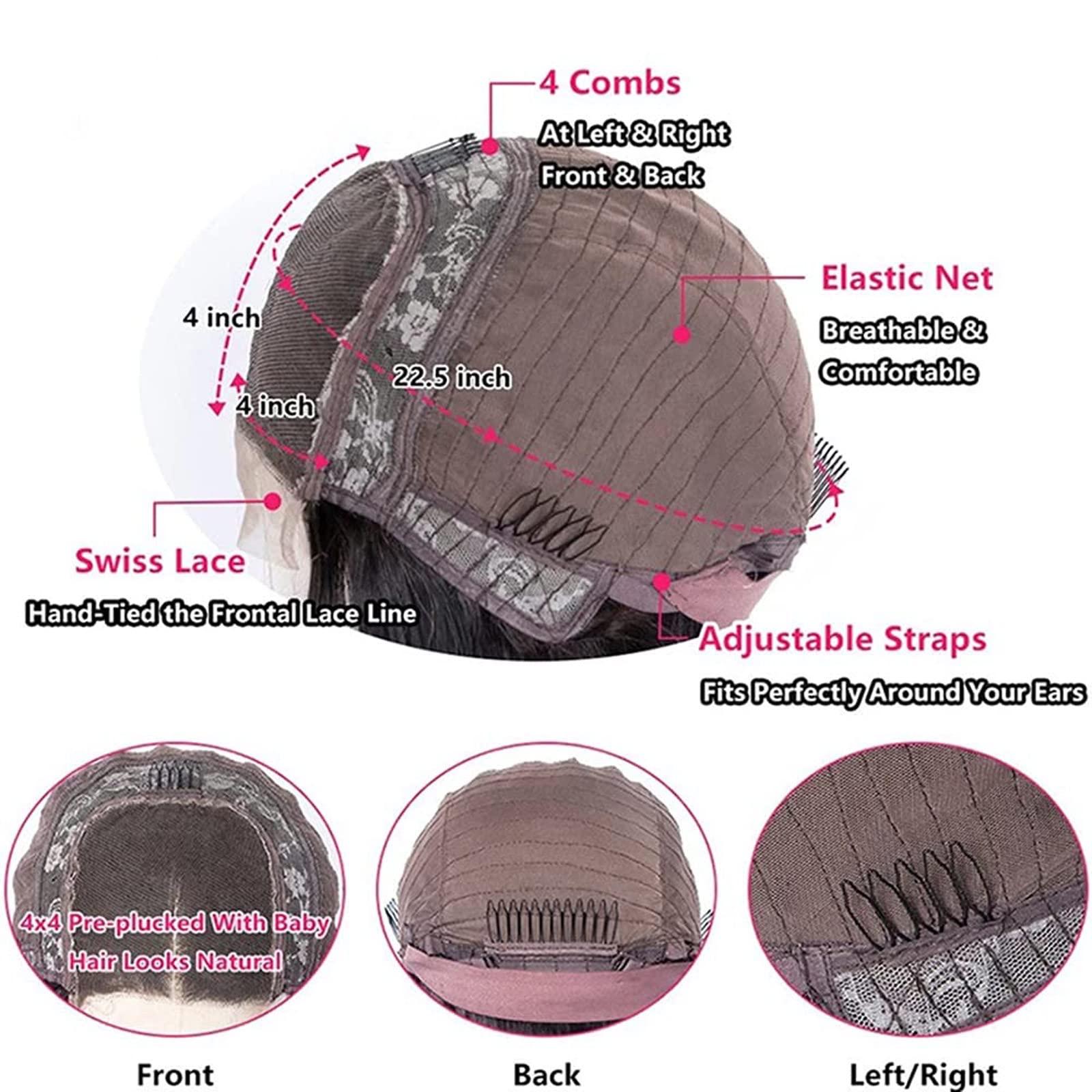 Generic Lace Front Wig Transparent Frontal Glueless Human Hair With Baby Pre Plucked Hairline Density Brazilian Wigs