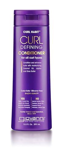 GIOVANNI GIOVANNI Curl Habit Curl Defining Conditioner - Conditioner Curly Hair, Condition & Enhance Curls with Coconut Oil, Jojoba, & Shea Butter, Vegan, Cruelty-Free, Silicone Free Curl Conditioner - 13.5 oz