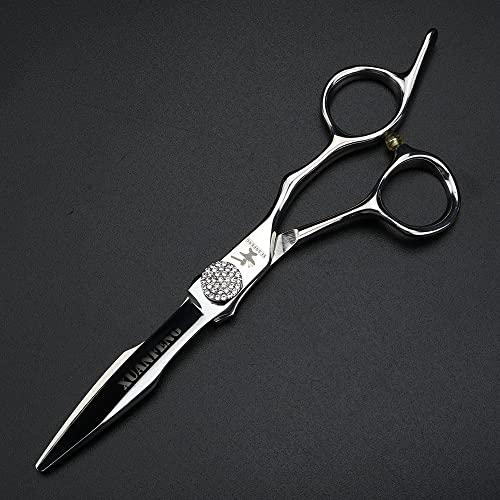 XUANFENG Diamond Screw Hair Scissors 6 inch JP440C Steel is Suitable for Family Hair Cutting, Professional Cutting and thinning Scissors Hairdresser Hair Styling Scissors, (2 PCS)