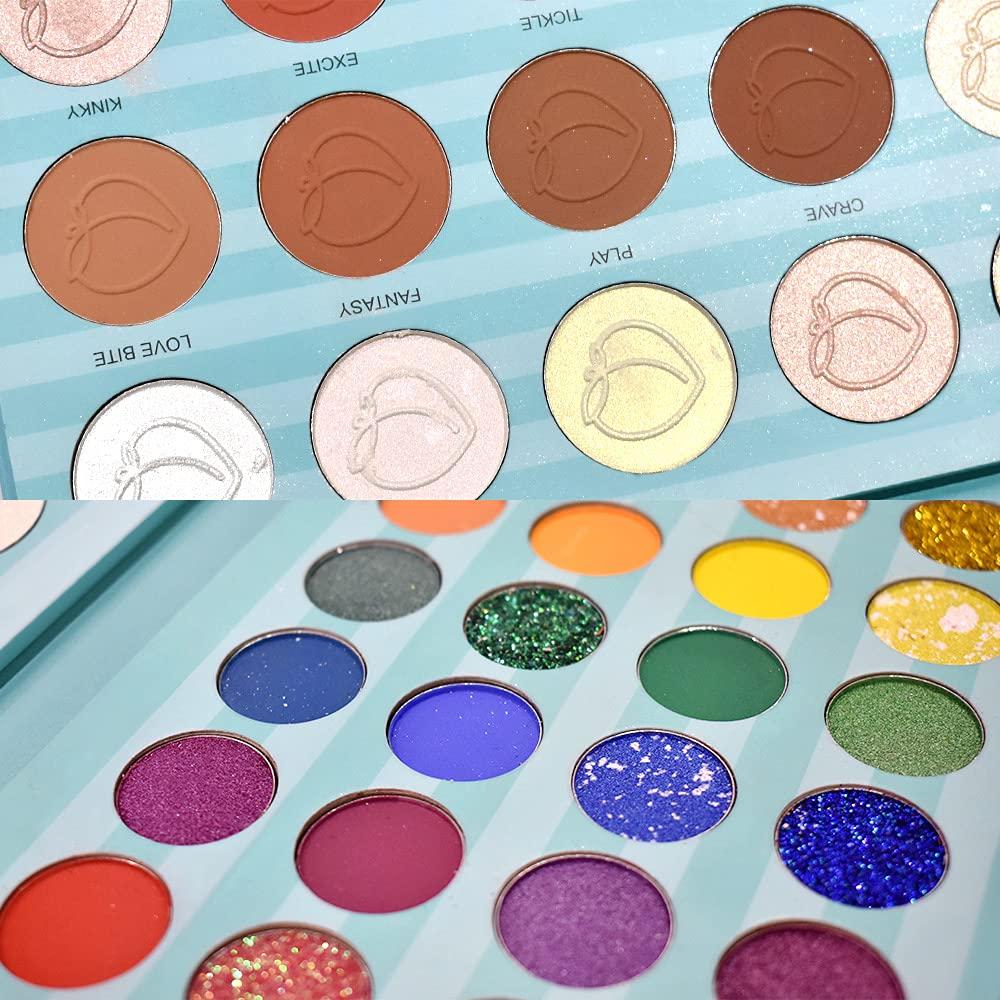 BAOZ Eyeshadow Palette, 60 colors Fruit Pie Filling Eye Shadow Palette, Matte Glitter Fruit Eyeshadow Palette,Highly Pigmented Makeup Palette (60 colors-pink)