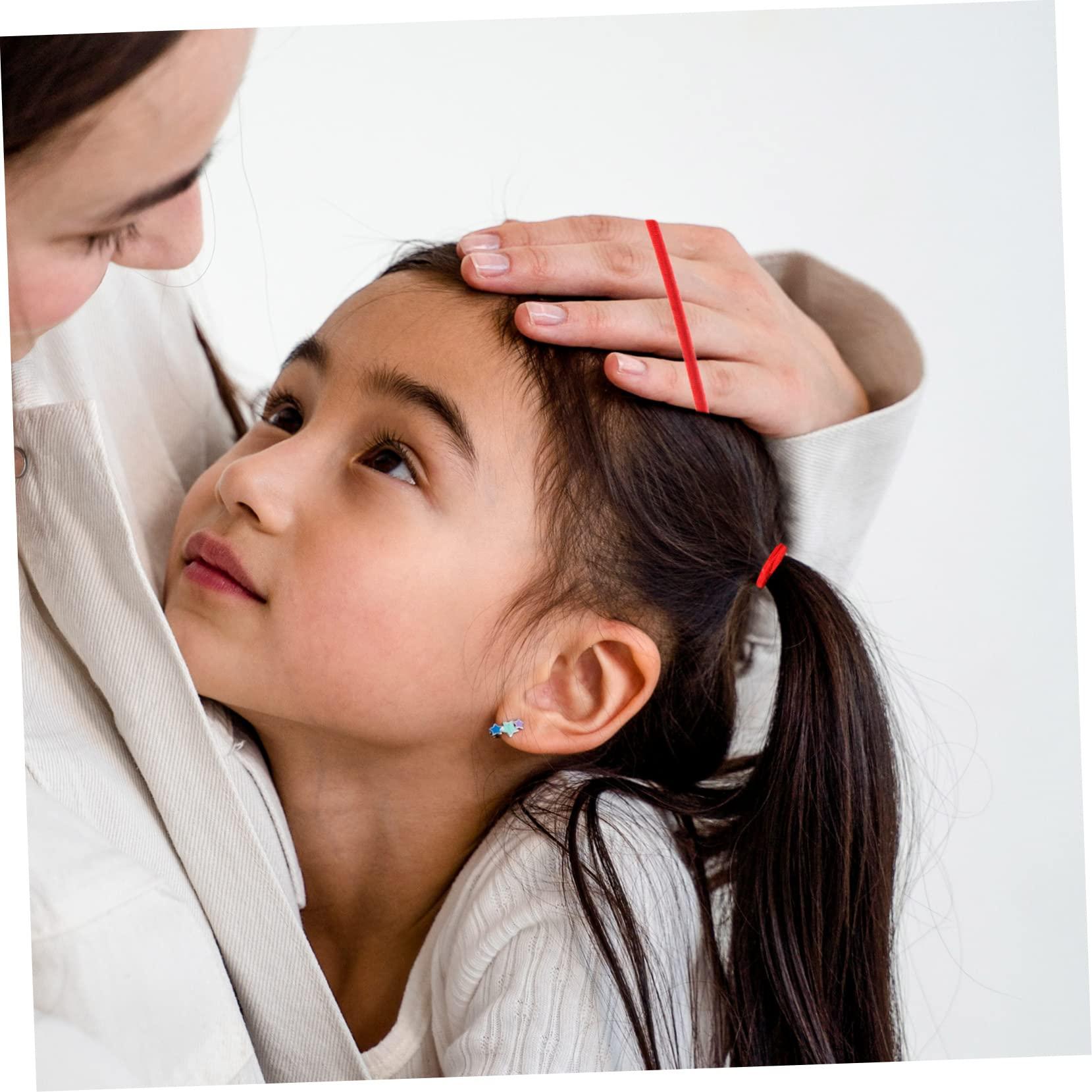 BELLIFFY BELLIFFY 100pcs Thin Hair Band Hair Bands Red Ponytail Holders Soft Ponytail Holders Bulk Hair Ties Mini Hair Ties Soft Elastic Bands Elastic Hair Rope Hair Coils Red Hair Bobbles Nylon