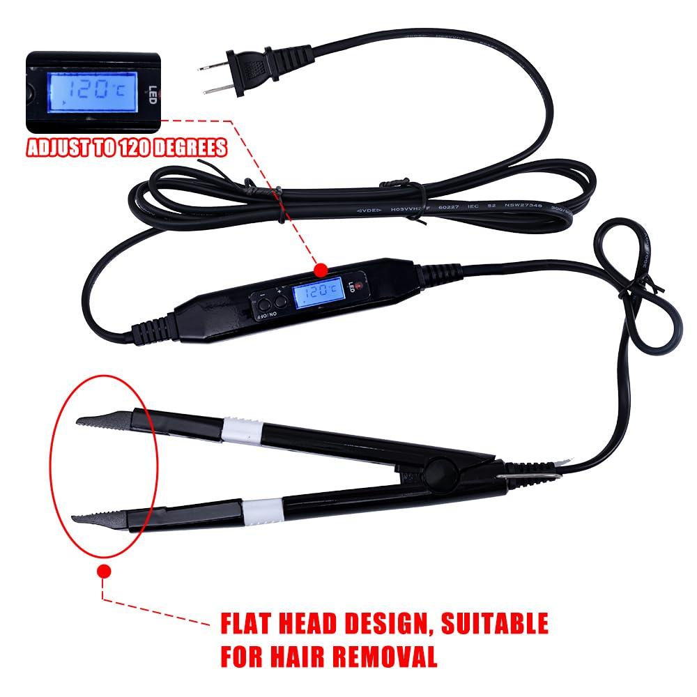 FBLJM V Light Extensions Kit, V Light Hair Extension Machine, UV Light, V-light Glue 20G * 4, Glue Remover Solution 30ml * 2