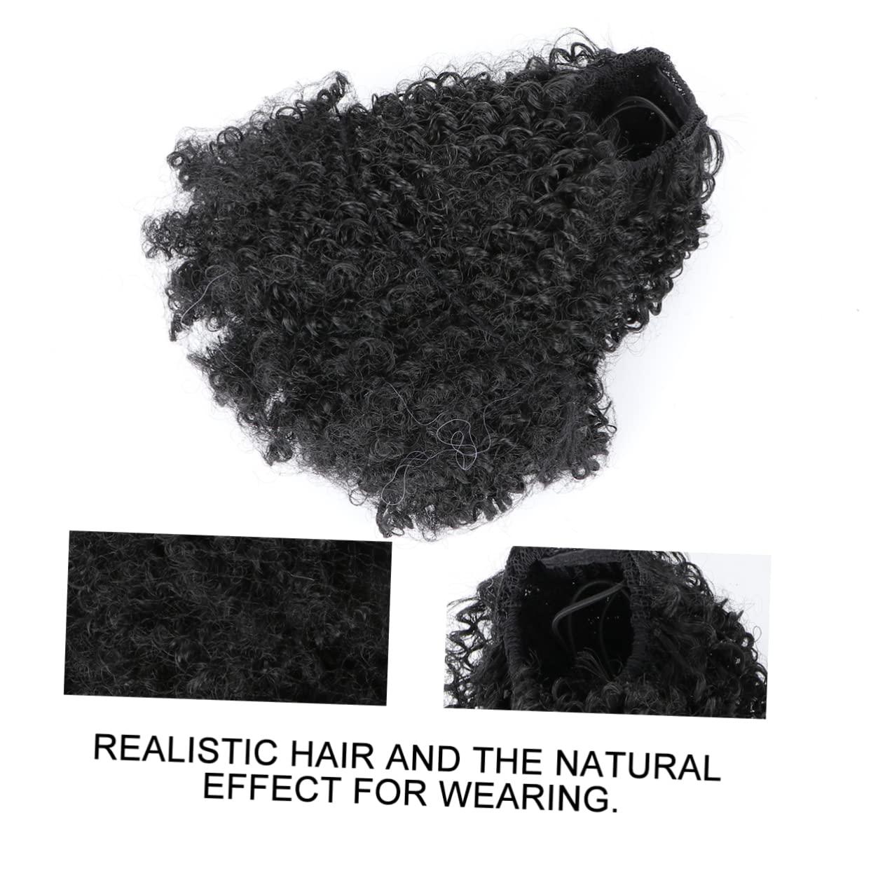OHPHCALL OHPHCALL 1pc Afro Wig for Women Curly Full Wigs Small Afro Wig Wigs for Women Wig with Bangs Bouffant Wig Curly Hair Wig Fluffy Wig Short Bangs Wig Afro Wigs Curly Wig Hair Extensions Black