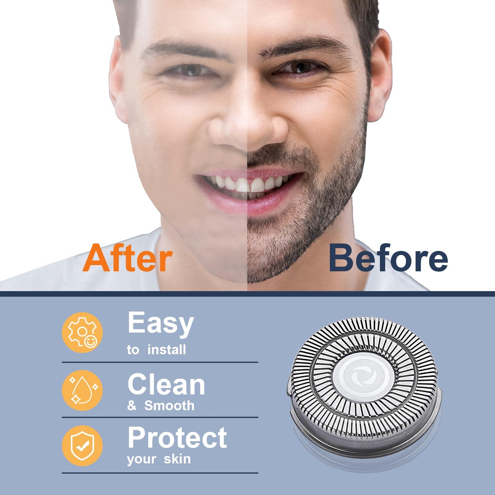 YAZIYIR 12Pcs Shaver Replacement Blades, Compatible with Skull Pitbull Shaver Gold/Silver/Platinum PRO, Super Close Shaving Heads.