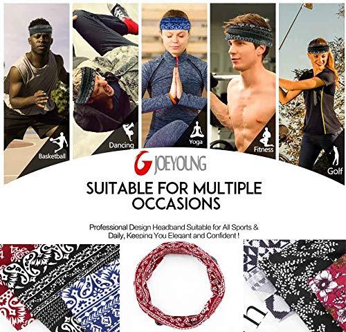 Bohend Bohend Boho Button Headband Wide Stretchy Daily Use Knotted Headwear Sport Athletic Yoga Gym Hair Accessories for Women and Girls(3pcs) (E)