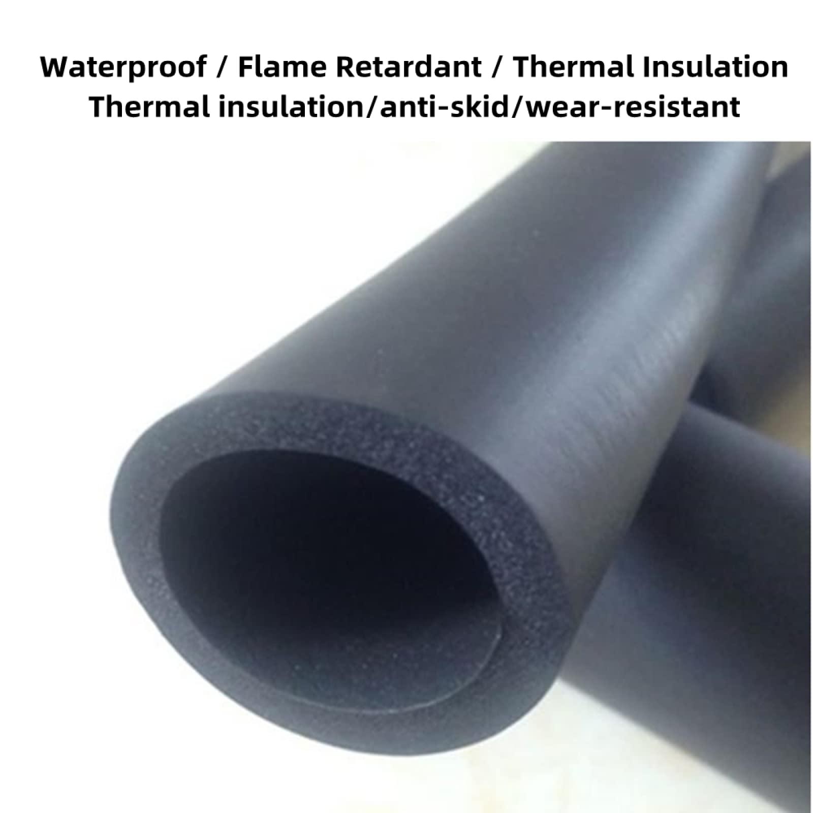 Ding&ng NBR High Density Sponge Tube Sleeve, Flame Retardant Foam Tube, Color Fitness Equipment Anti-Collision Foam Sleeve, 2m Long,Black 18mm*5mm