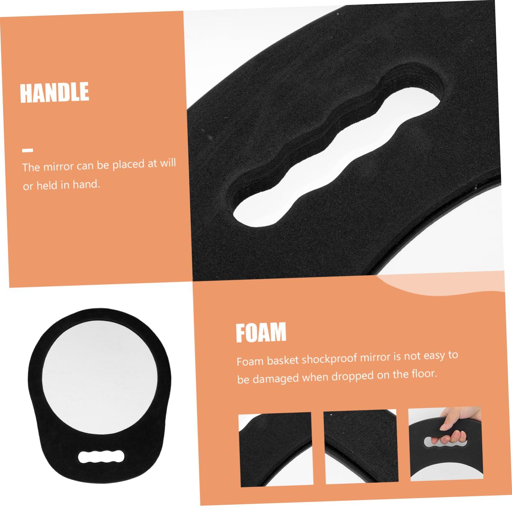ZRxmNoTh Mirror Makeup Mirror ,Hand held Mirror , Foam Mirror Handheld Mirrors Hand Mirror Round Mirror Wall-mounted Mirrors Hair Salon Mirror Handheld Makeup Mirror Barber Mirror Cosmetic Hairdressing Mirror