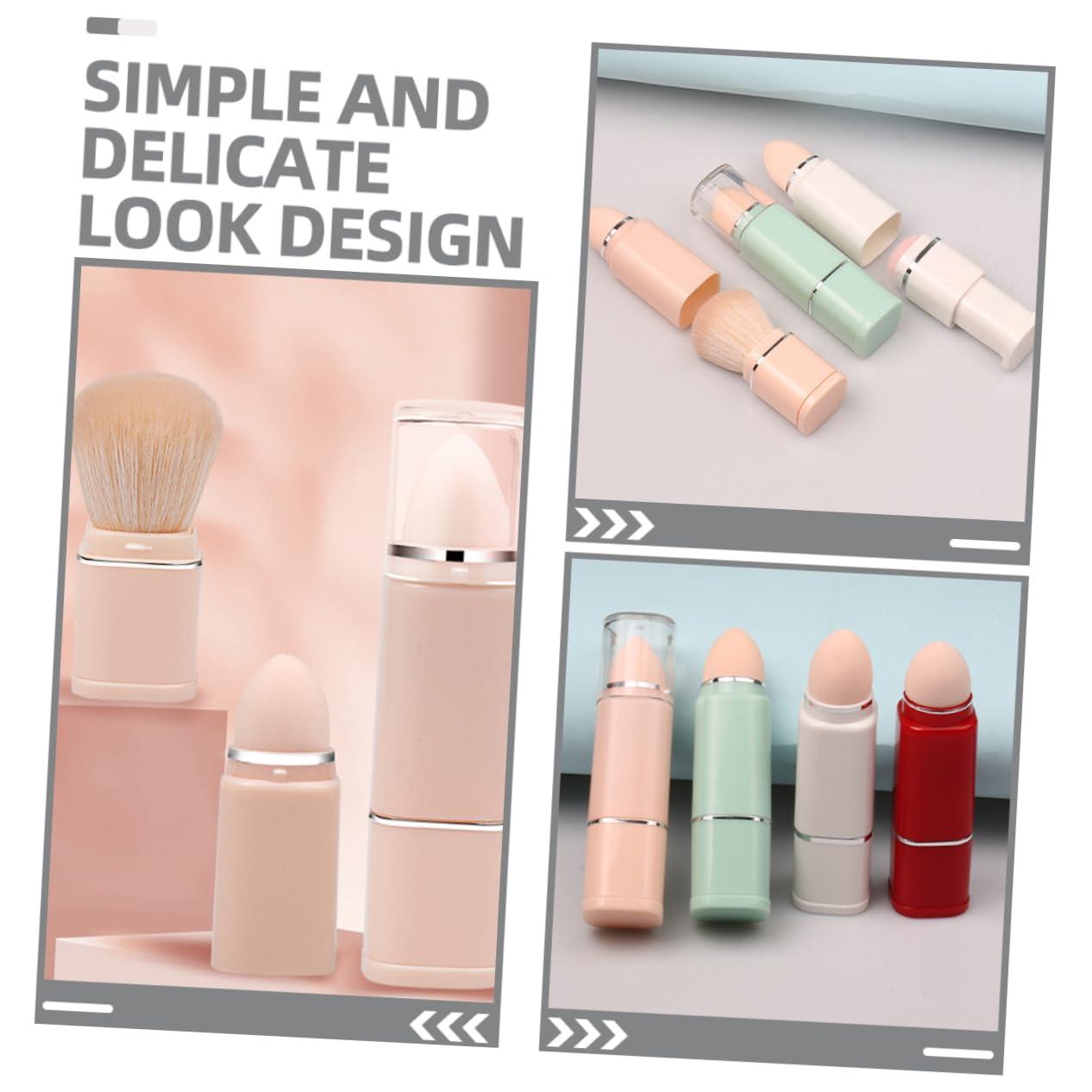 Outanaya Outanaya 2 in 1 Makeup Brush Blush Brush Travel Makeup Brush Retractable Makeup Brush Loose Powder Brush Bb Cream Brush Liquid Foundation Brush Cosmetics Brush Powder Brush Plastic