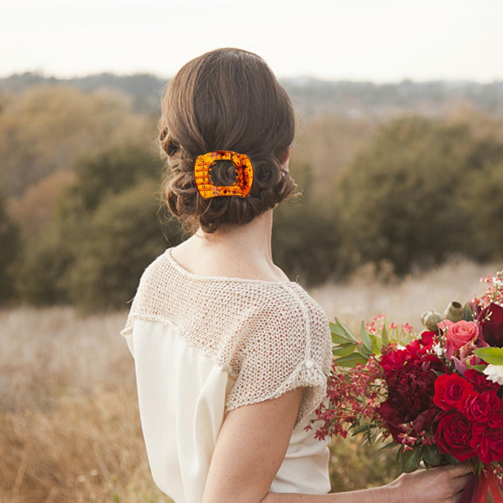 LIFKOME LIFKOME 6Pcs Flat Hair Clips Acrylic flat claw clips Strong Hold Lay Flat Hair Clip Hair Clamps Jaw Clips Hair Accessories for Women Girls