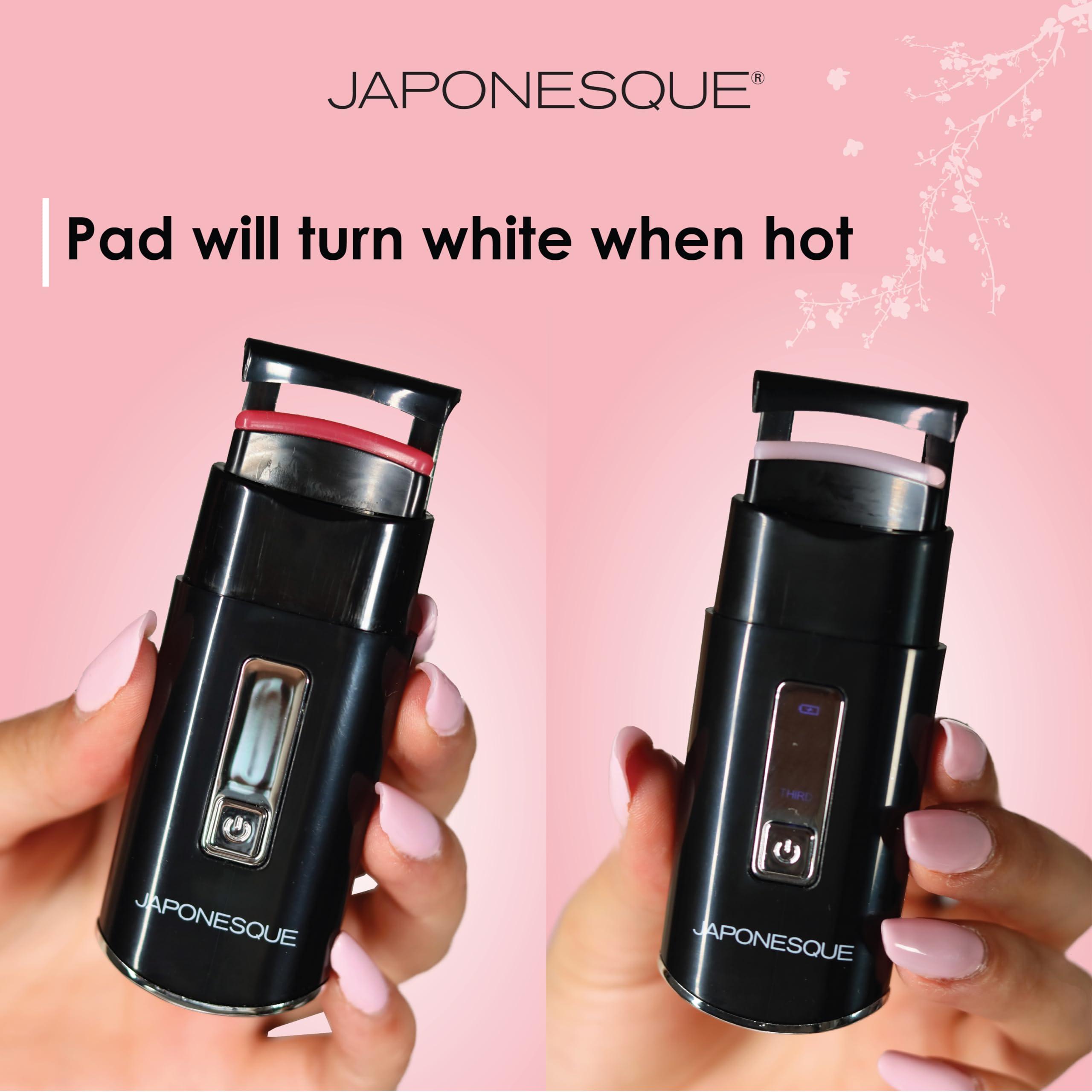 JAPONESQUE JAPONESQUE Heated Lash Curler, Long Lasting Eyelash Curler and Lifter, USB Powered, Heat Safety Settings, Electric Curler Tool