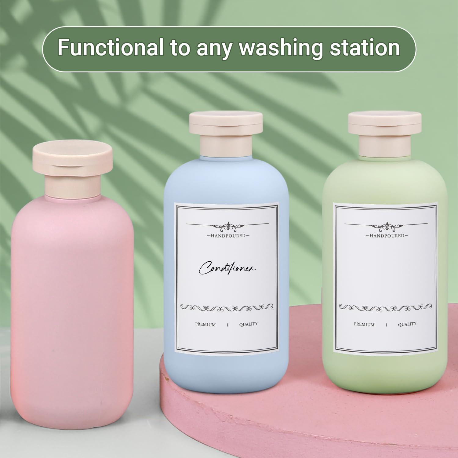 UMETASS UMETASS 3 PACK Travel Shampoo Bottle, Empty Plastic Squeeze Bottles 6.8oz with Flip Cap, Lotion Container for Toiletries Travel Size Shampoo and Conditioner